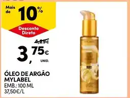 Continente óleo de argão mylabel promoção