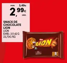 Continente Snack de chocolate lion promoção