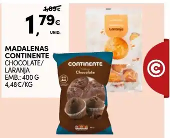 Continente Madalenas continente chocolate/laranja promoção
