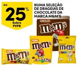 Continente numa seleção de drageias de chocolate da marca m&m's promoção