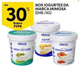 Continente Iogurtes da marca mimosa promoção