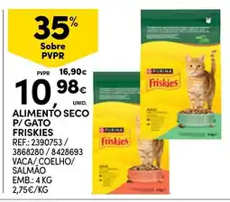 Continente alimento seco p/ gato friskies promoção