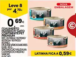 Continente Alimento Humido P/ Gato Continente Pet Premium promoção