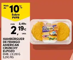 Continente hambúrguer de frango american crunchy elpozo promoção