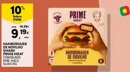 Continente hambúrguer de novilho prime meat smash promoção