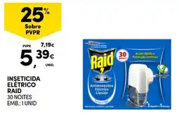Continente Inseticida elétrico raid promoção
