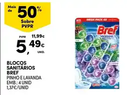 Continente Blocos sanitários bref pinho e lavanda promoção