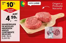 Continente Hambúrger de novilho aberdeen angus continente seleção promoção
