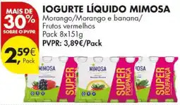 Pingo Doce Iogurte líquido mimosa promoção