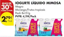 Pingo Doce Iogurte líquido mimosa magro promoção