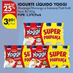 Pingo Doce Iogurte líquido yoggi promoção