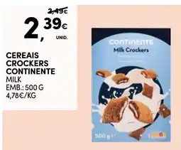 Continente Cereais crockers continente milk promoção
