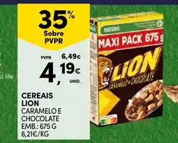 Continente Cereais lion caramelo e chocolate promoção
