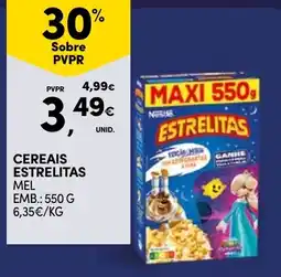 Continente Cereais estrelitas mel promoção