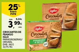 Continente Crocantes de frango iglo parmesão & ervas/ original promoção
