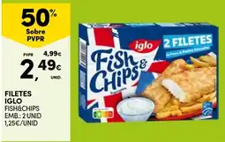 Continente filetes iglo fish&chips promoção
