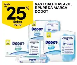Continente toalhitas azul e pure da marca dodot promoção
