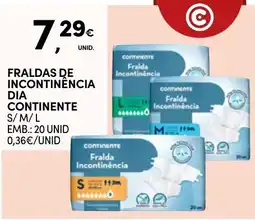 Continente Fraldas de incontinência dia continente promoção
