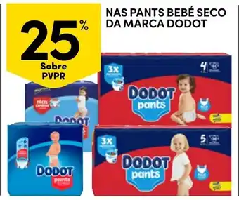Continente nas pants bebé seco da marca dodot promoção