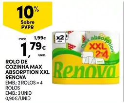 Continente rolo de cozinha max absorption xxl renova promoção