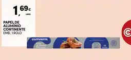 Continente Papel de alumínio continente promoção