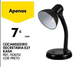 Continente Candeeiro secretária e27 kasa promoção