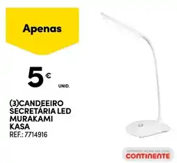 Continente Candeeiro secretária led murakami kasa promoção