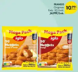 Pingo Doce Mega Pack iglo 50 Nuggets Frango & Queijo promoção