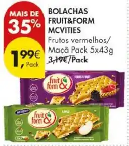 Pingo Doce Bolachas fruit&form mcvities promoção