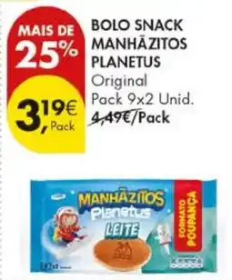 Pingo Doce Bolo snack manhazitos planetus promoção