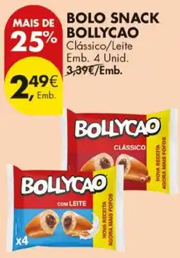 Pingo Doce Bollycao bolo snack clássico/leite promoção