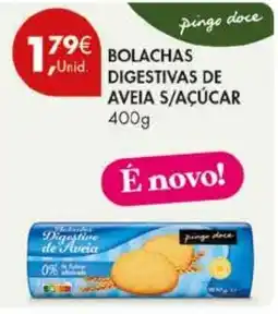 Pingo Doce Bolachas digestivas de aveia s/açúcar promoção