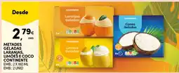 Continente Metades geladas laranjas, limões e coco continente promoção
