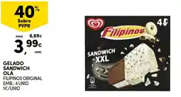 Continente gelado sandwich ola filipinos original promoção