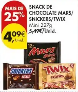 Pingo Doce snack de chocolate mars/snickers/twix promoção