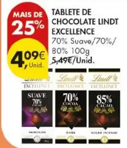 Pingo Doce tablete de chocolate lindt excellence promoção