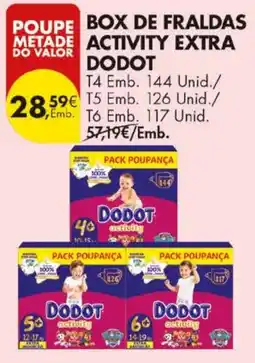 Pingo Doce box de fraldas activity extra dodot promoção