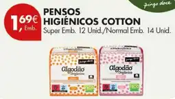 Pingo Doce Pensos higiênicos cotton pingo doce promoção