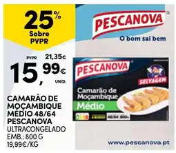 Continente Camarão de moçambique pescanova promoção