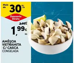 Continente Amêijoa vietnamita c/ casca congelada promoção
