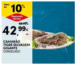 Continente Camarão Tigre Selvagem Gigante Congelado promoção