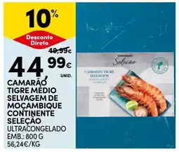 Continente Camarão tigre médio selvagem de moçambique continente seleção promoção