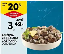 Continente Amêijoa vietnamita castanha congelada promoção