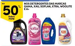 Continente Detergentes das marcas Gama, Xau, Soflan, Xtra, Woolite e A+ promoção