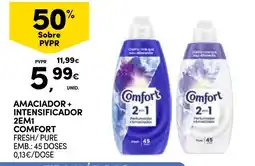 Continente Amacidor + intensificador 2em1 comfort promoção
