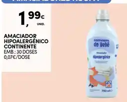 Continente Amaciador hipoaIergénico continente do bebê promoção