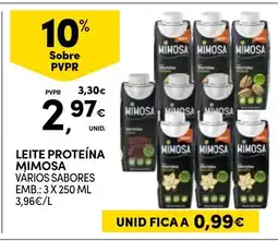 Continente Leite proteína mimosa promoção