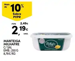 Continente Manteiga milhafre promoção