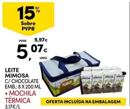 Continente Leite mimosa c/ chocolate promoção
