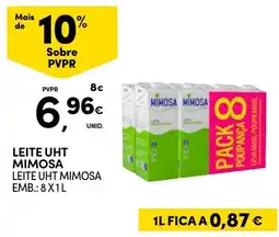 Continente Leite uht mimosa promoção